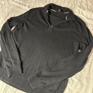 Banana Republic Black Zip-Neck Men's Sweater